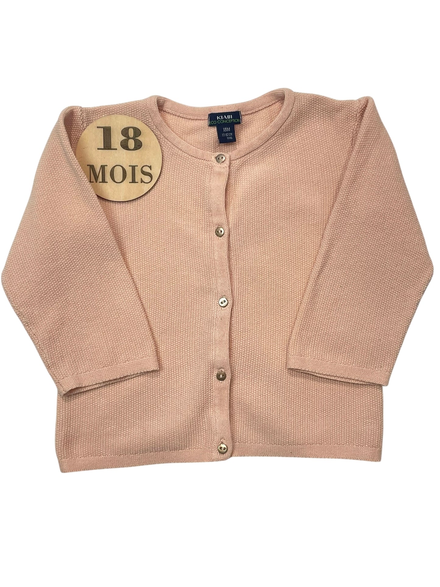 Gilet rose/ abricot, Kiabi