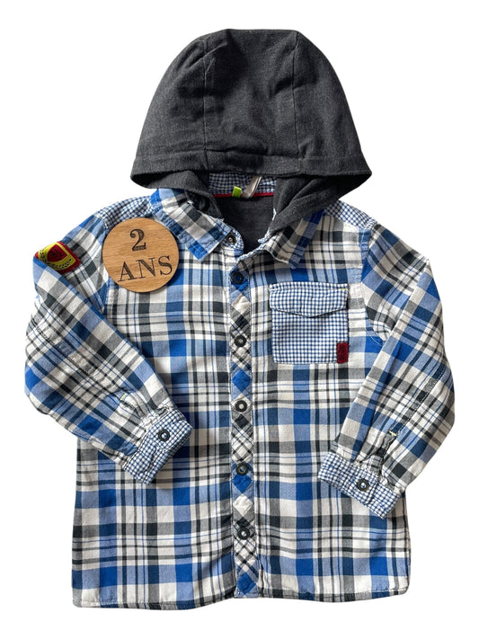 Chemise à capuche, à carreaux, Orchestra