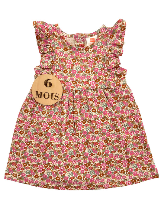 Robe fleurie, body intégré, Hema