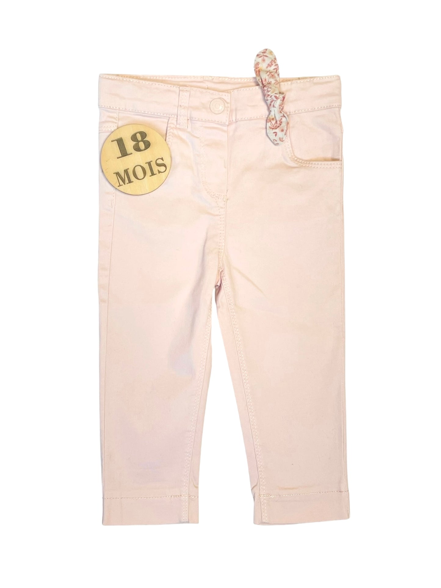 Pantalon rose, matière jegging, TAO