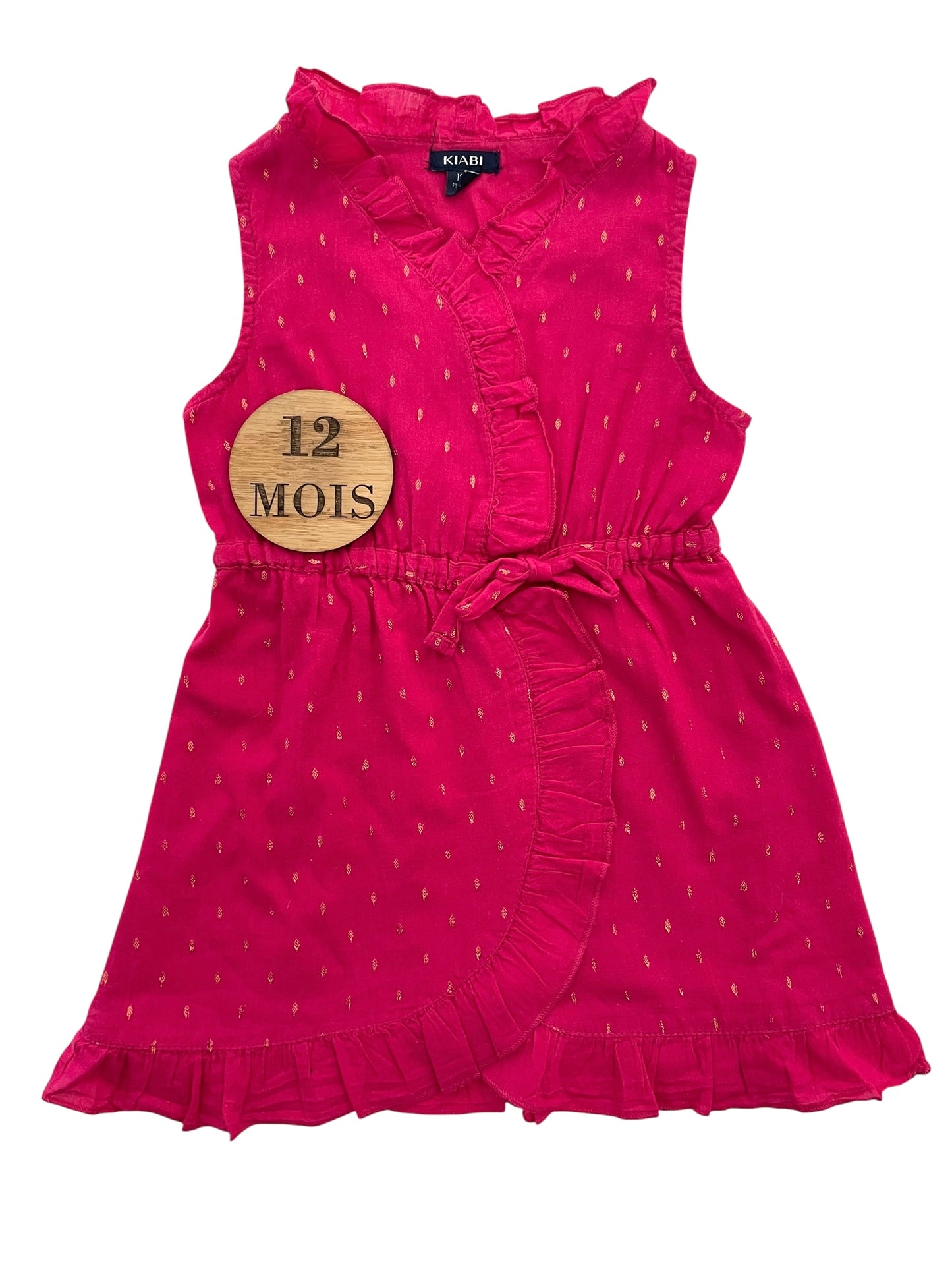 Robe fuchsia, cache cœur, Kiabi