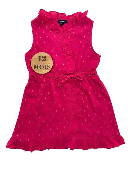 Robe fuchsia, cache cœur, Kiabi