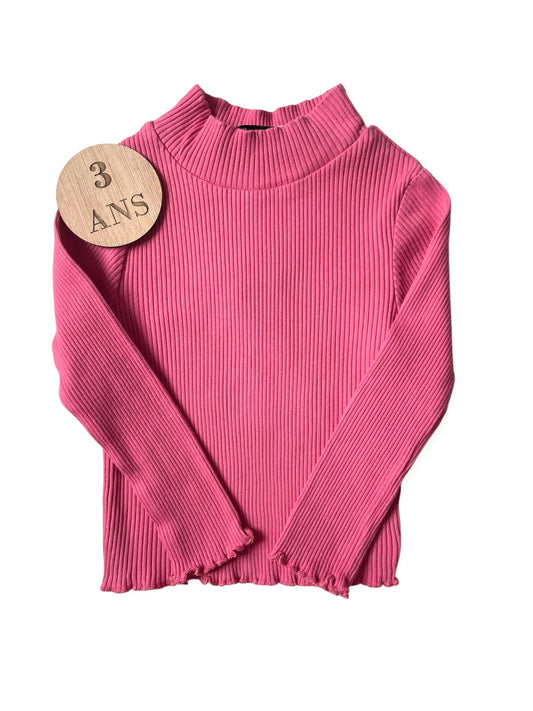 Sous pull côtelé, rose, FPC