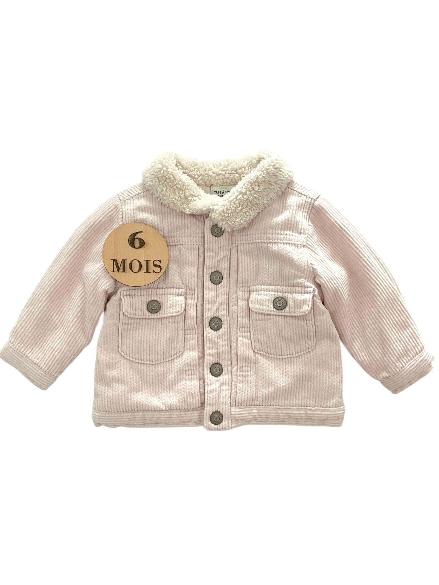 Veste velours côtelé, rose pâle, TAO