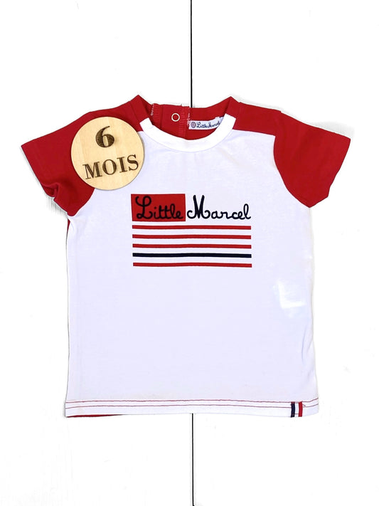 Tee-shirt rouge et blanc, Little Marcel