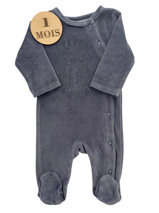 Pyjama velours, gris, Stitch, Disney Baby