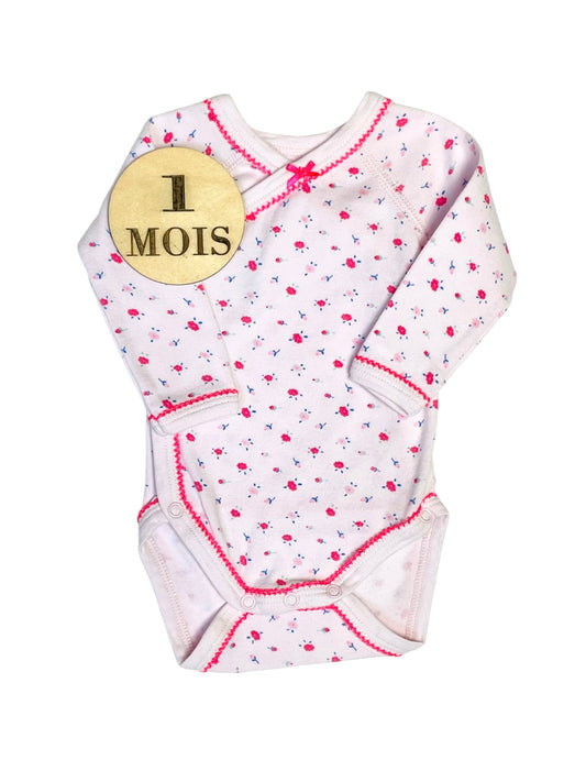 Body rose fleuri, Petit Bateau