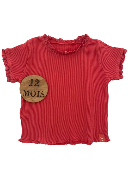 Tee-shirt côtelé, rouge, Bobolí