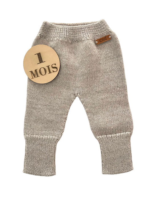 Pantalon épais, 50% laine, gris-beige, Condor