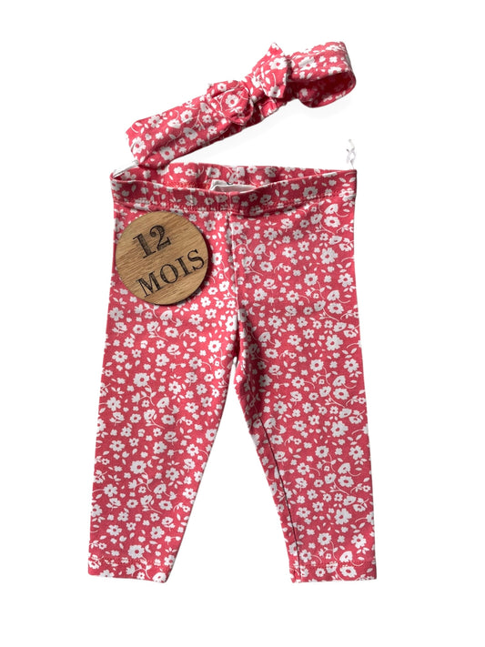 Legging rose fleuri + bandeau, C&A
