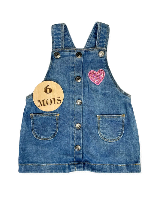 Robe salopette en jean, TEX