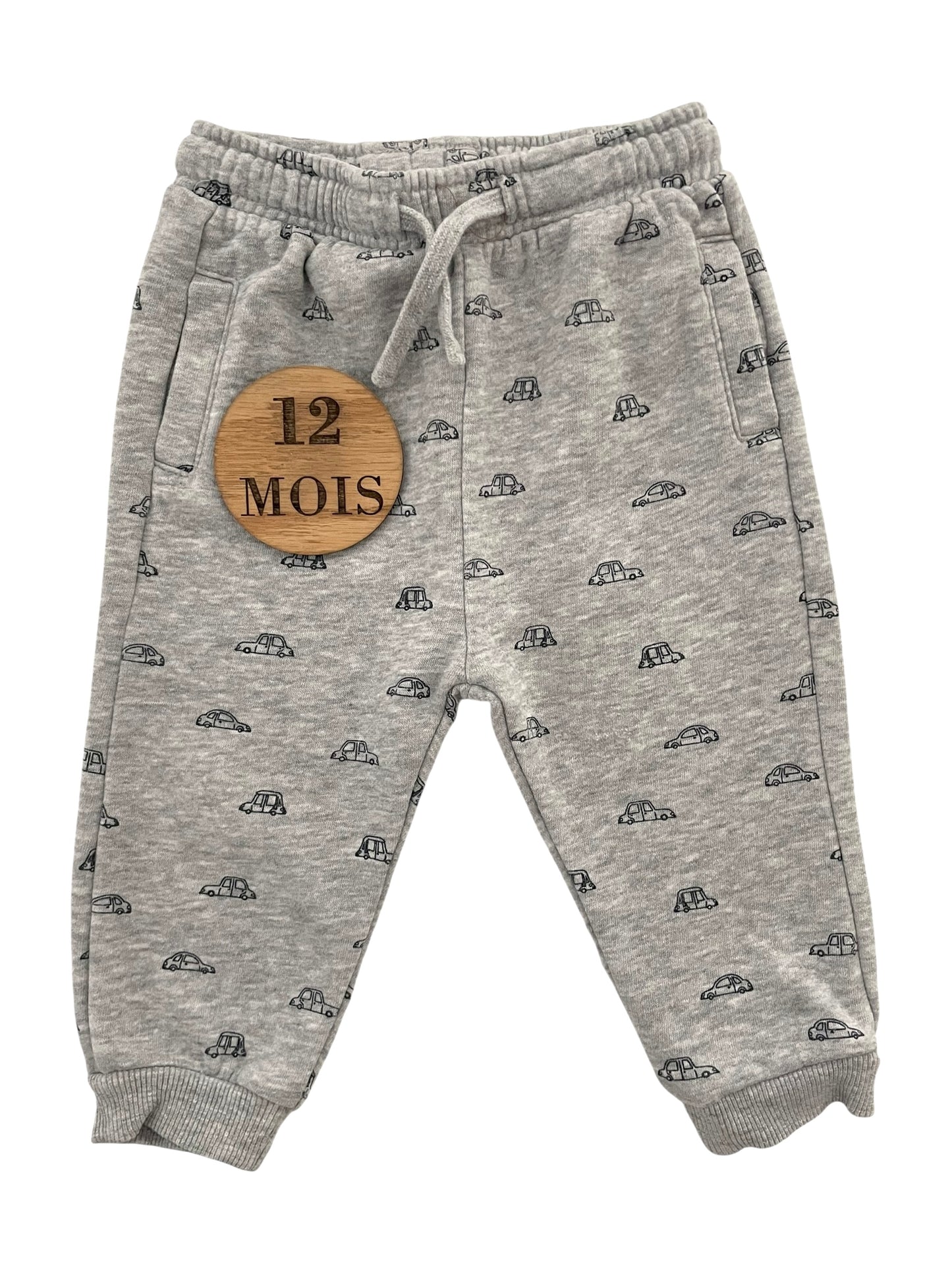 Jogging gris, voitures, Kiabi