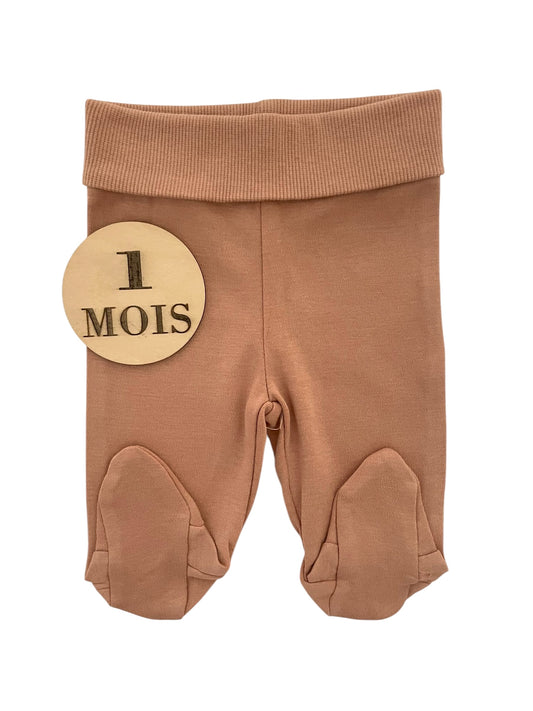 Legging à pieds, marron, Kiabi
