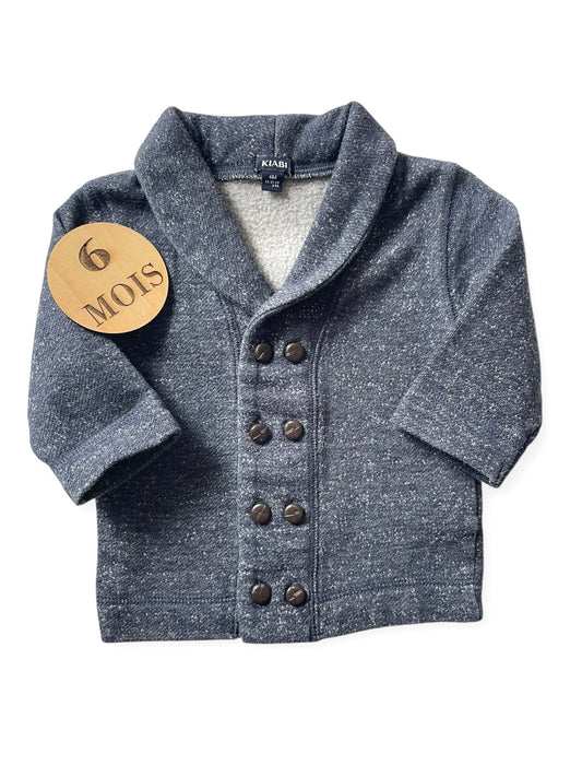 Veste / gilet, gris chiné, Kiabi