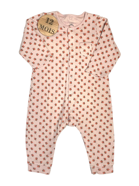 Pyjama coton, fleuri, Petit Bateau