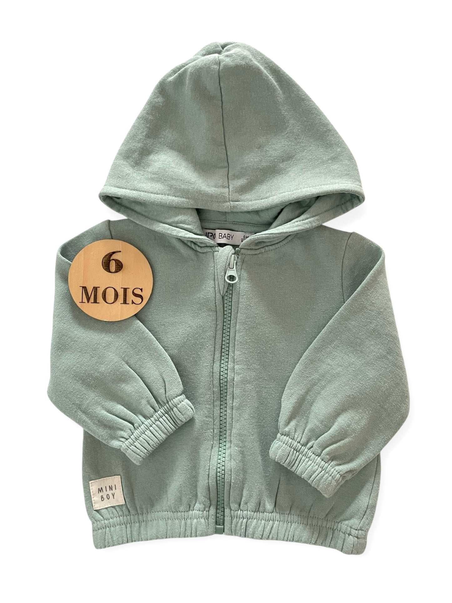 Gilet à capuche, vert d’eau, NPO