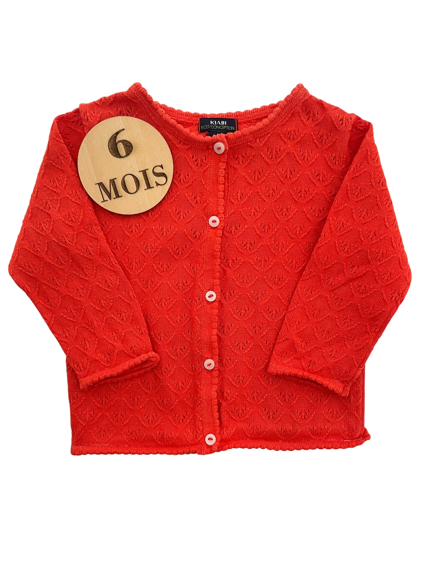 Gilet fin orange, Kiabi