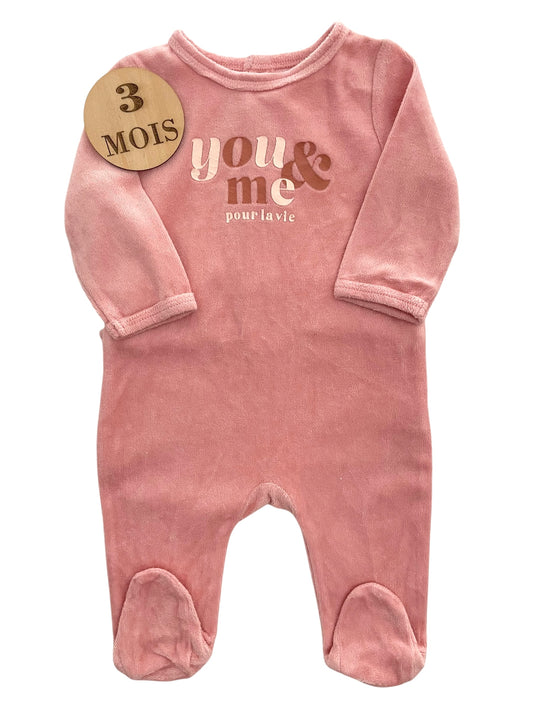 Pyjama velours rose, Gémo