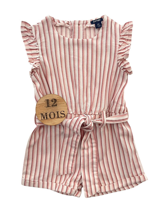 Combishort en toile, rayée, Kiabi
