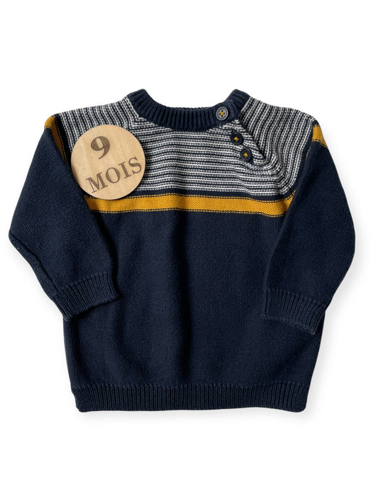 Pull en mailles bleu-nuit, TAO