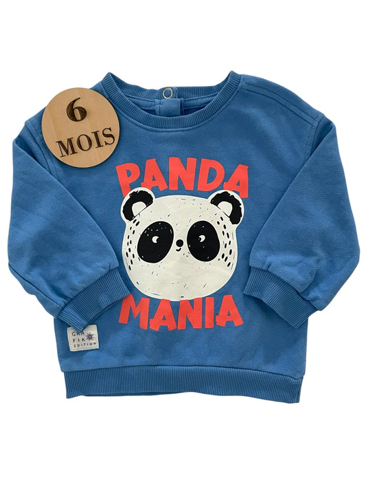 Sweat bleu, panda, Kiabi
