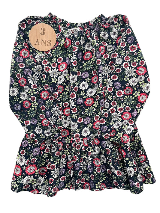 Robe manches longues, fleurie, FPC