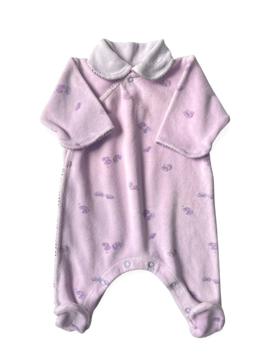 Pyjama velours, lilas, Petit Bateau