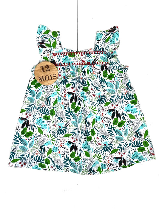 Robe koala et jungle, verte, Pommette