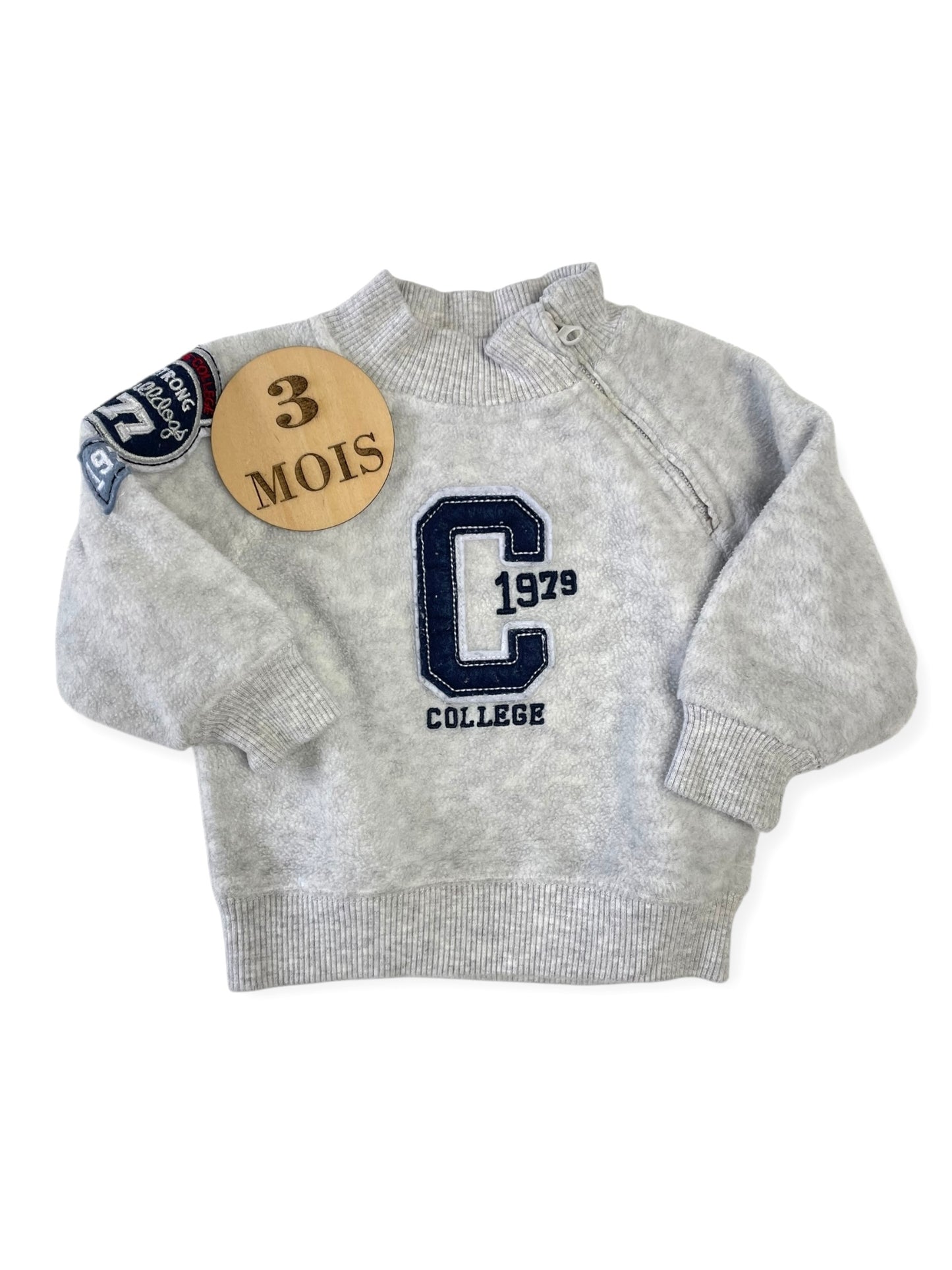 Pull polaire, gris, TEX