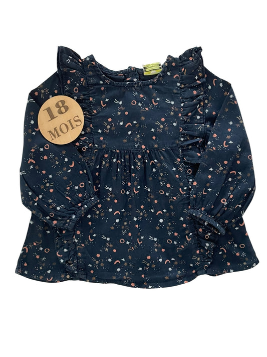 Blouse bleu-nuit étoiles, TAO