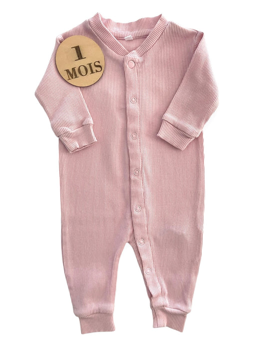 Combinaison /pyjama, côtelé, rose