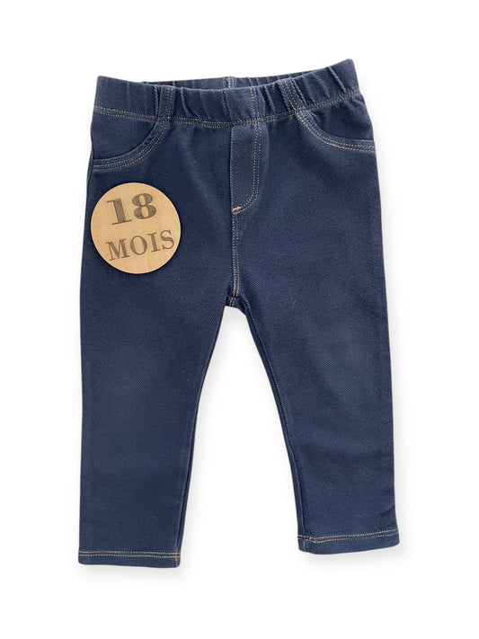 Jegging bleu foncé, In extenso