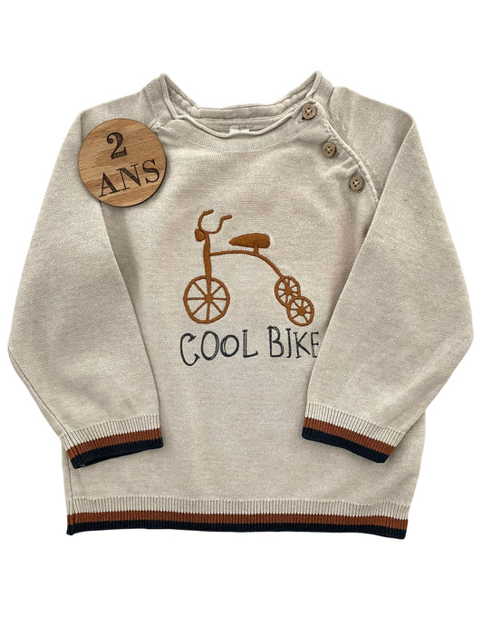 Pull fin gris/beige, Orchestra