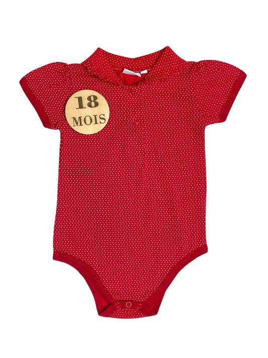 Body à col, rouge à pois, Influx