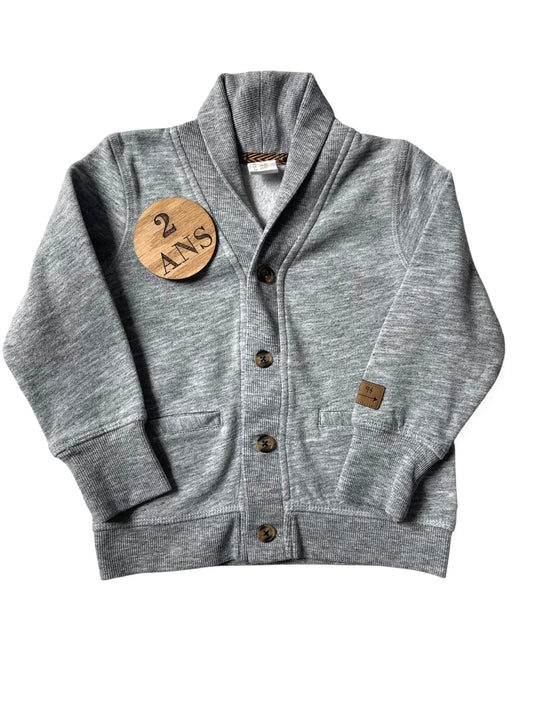 Gilet à col, gris, H&M