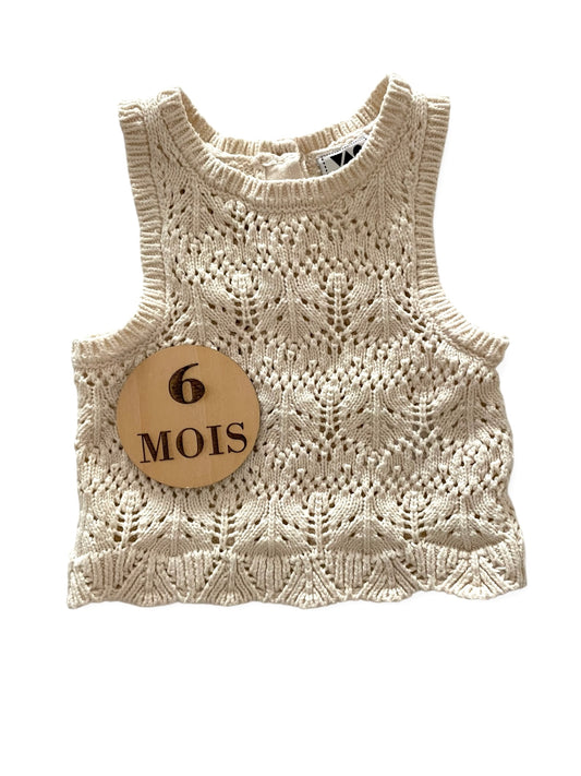 Pull en mailles, sans manche, TAO