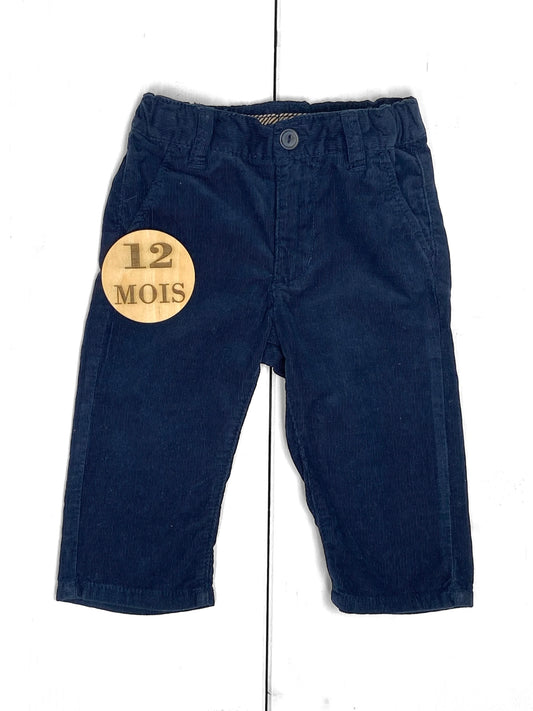 Pantalon velours, bleu-marine, H&M