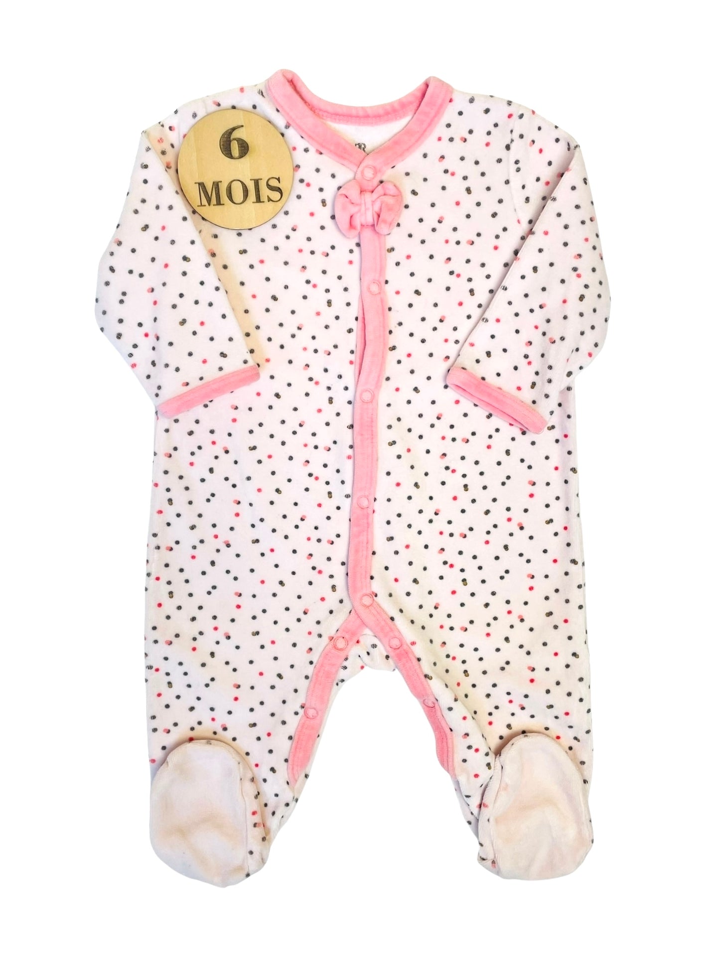 Pyjama velours rose à pois, La redoute