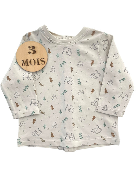 Tee-shirt écru, éléphant, Orchestra