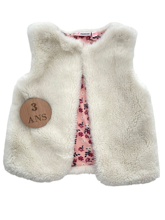 Gilet sans manche, doublure fleurie, Lili Marelle