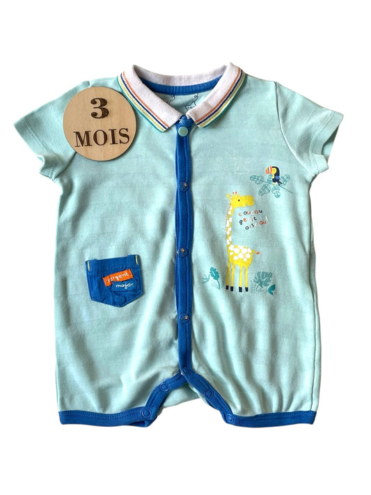 Combishort à col, turquoise, Sergent Major