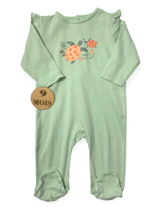 Pyjama coton, vert, Gémo