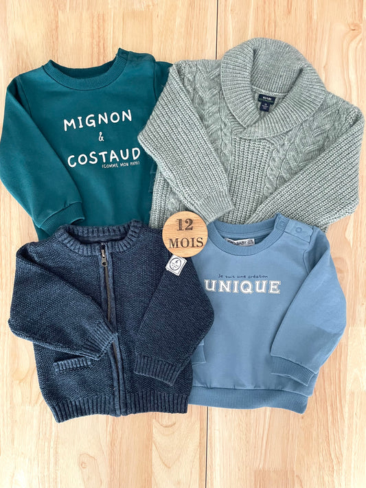 PROMO - Lot 3 pulls, 1 gilet