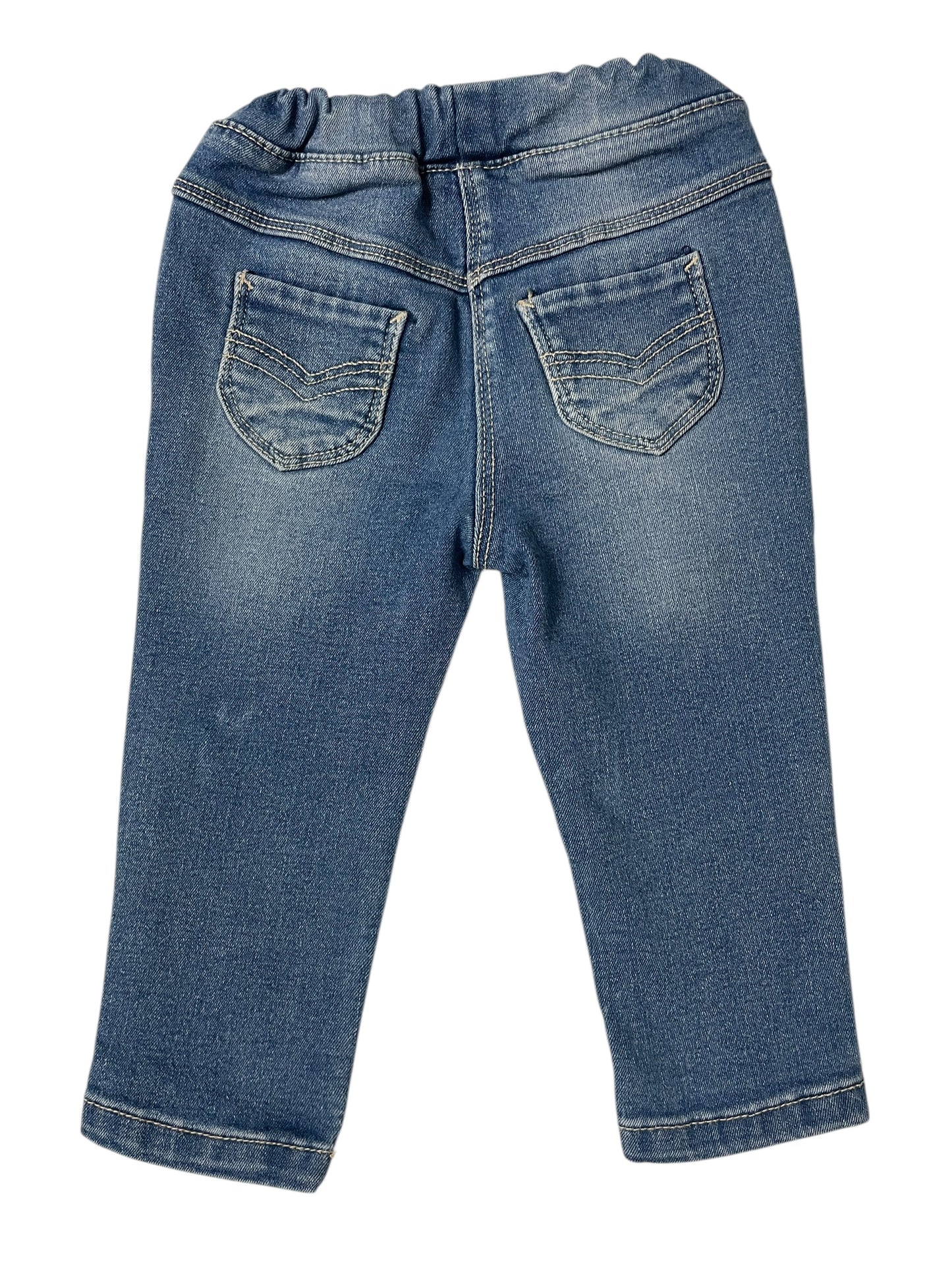 Jean bleu, taille élastique, TAO