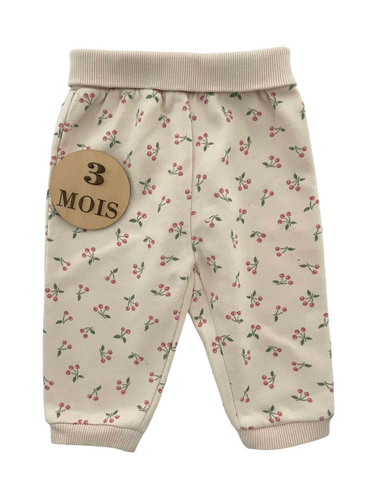 Jogging beige, cerises, Bout’chou