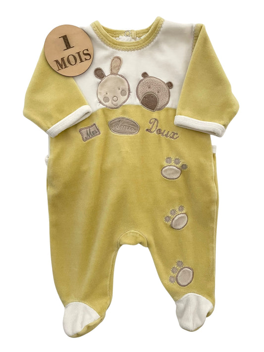 Pyjama velours, jaune, Kimbaloo