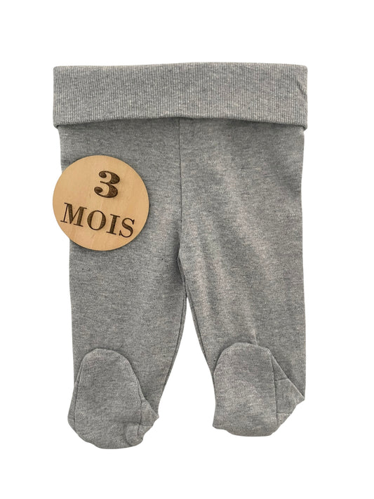 Legging à pieds, gris, Kiabi