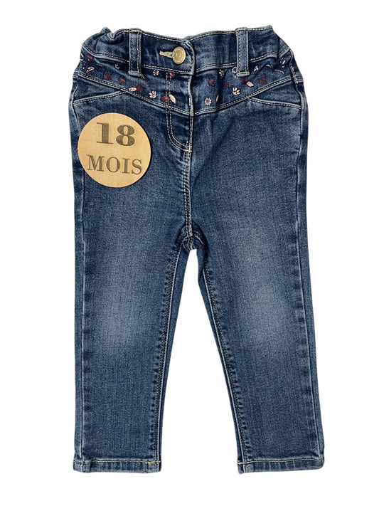 Jean bleu, fleuri, TAO