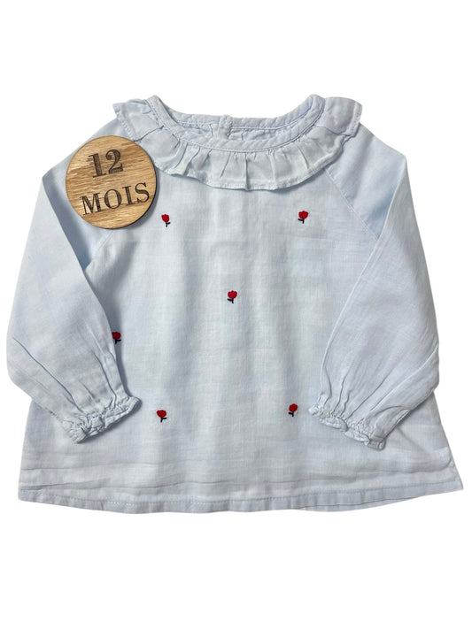 Blouse bleu-ciel, Kiabi