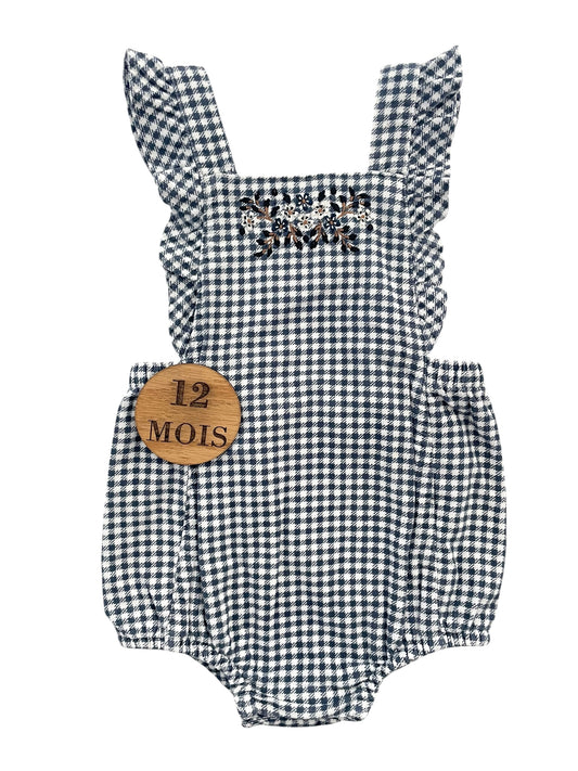 Barboteuse tissus épais, vichy , Sergent Major